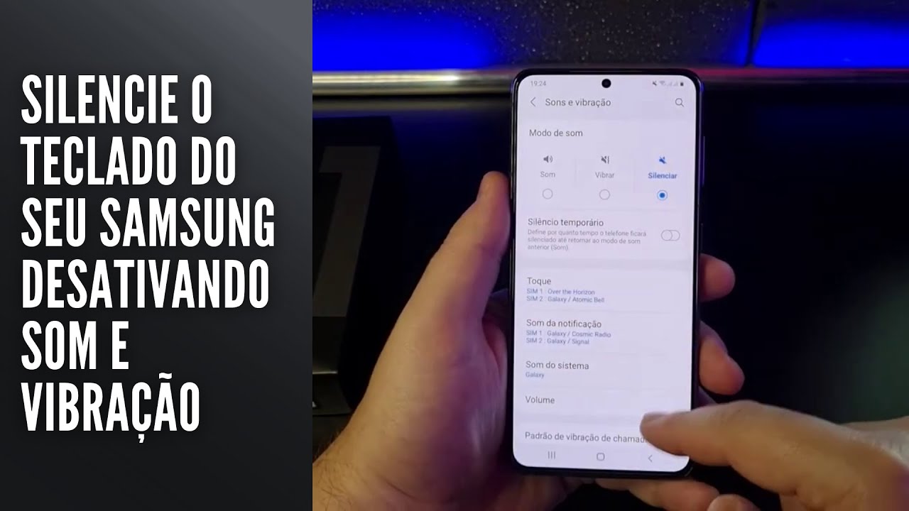 Silencie o teclado do seu Samsung desativando som e vibração