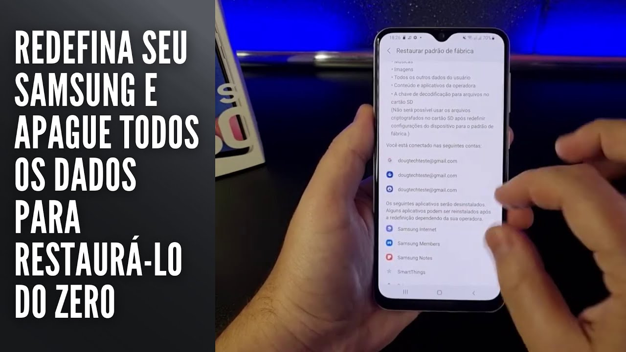 Redefina seu Samsung e apague todos os dados para restaurá lo do zero Redefina seu Samsung e apague todos os dados para restaurá lo do zero
