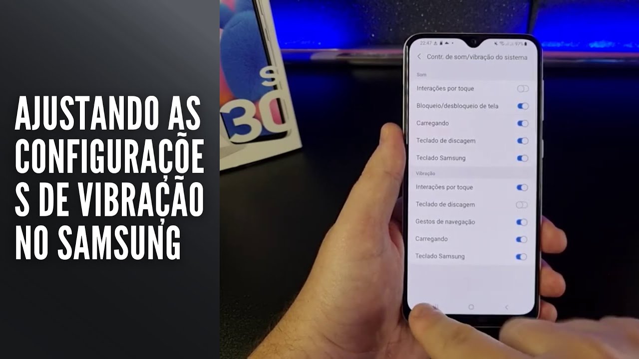 Ajustando as configurações de vibração no Samsung
