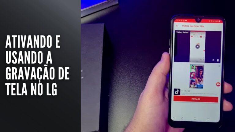 Ativando e usando a gravação de tela no LG