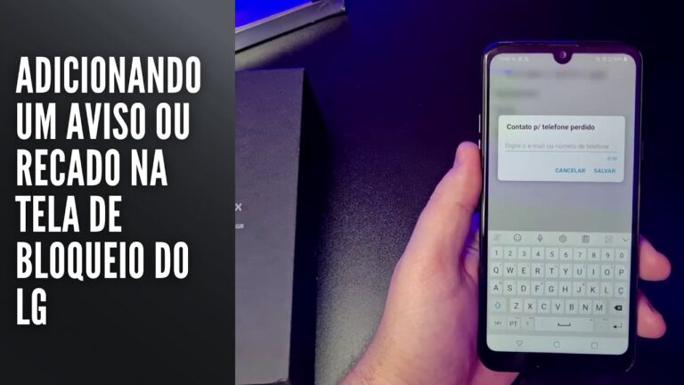 Adicionando um aviso ou recado na tela de bloqueio do LG