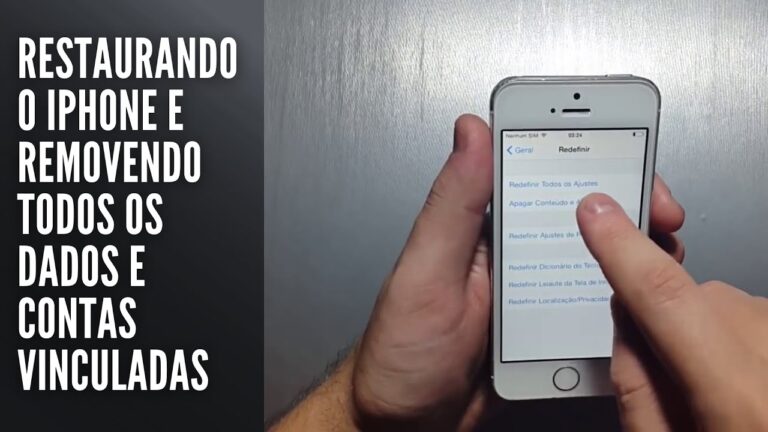 Restaurando o iPhone e removendo todos os dados e contas vinculadas