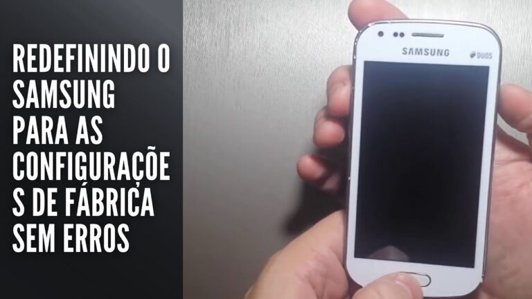 Redefinindo o Samsung para as configurações de fábrica sem erros