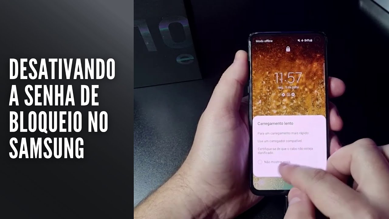 Desativando a senha de bloqueio no Samsung