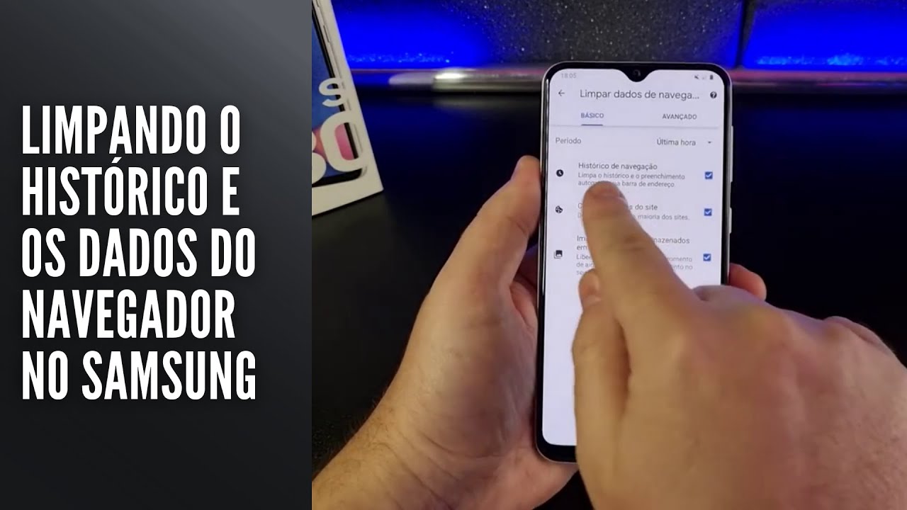 Limpando o histórico e os dados do navegador no Samsung