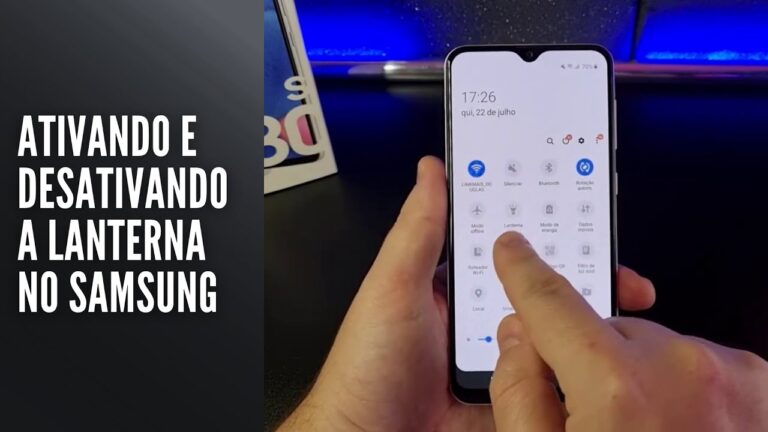 Ativando e desativando a lanterna no Samsung