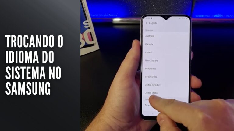Trocando o idioma do sistema no Samsung