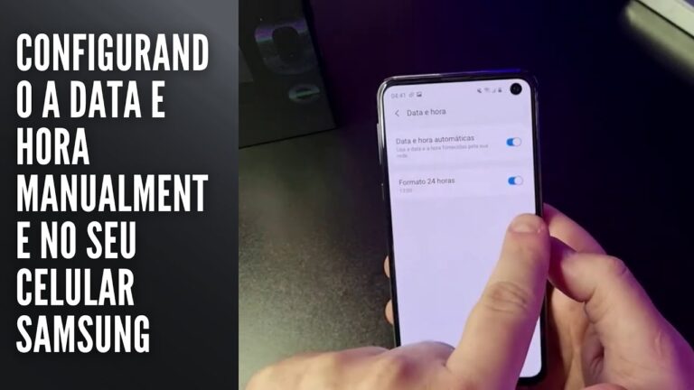 Configurando a data e hora manualmente no seu celular Samsung
