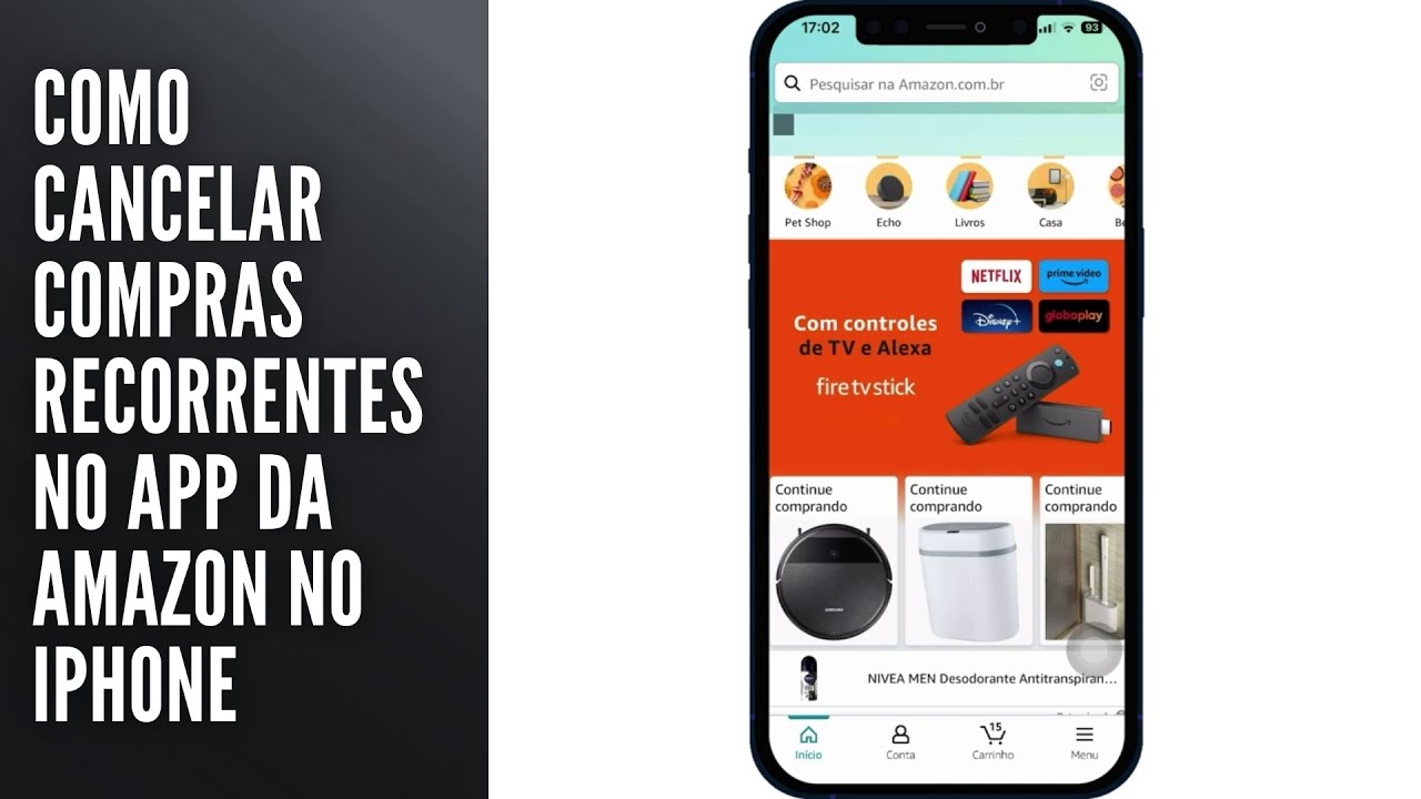 Como Cancelar Compras Recorrentes no App da Amazon no iPhone