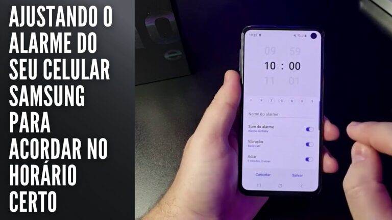 Ajustando o alarme do seu celular Samsung para acordar no horário certo
