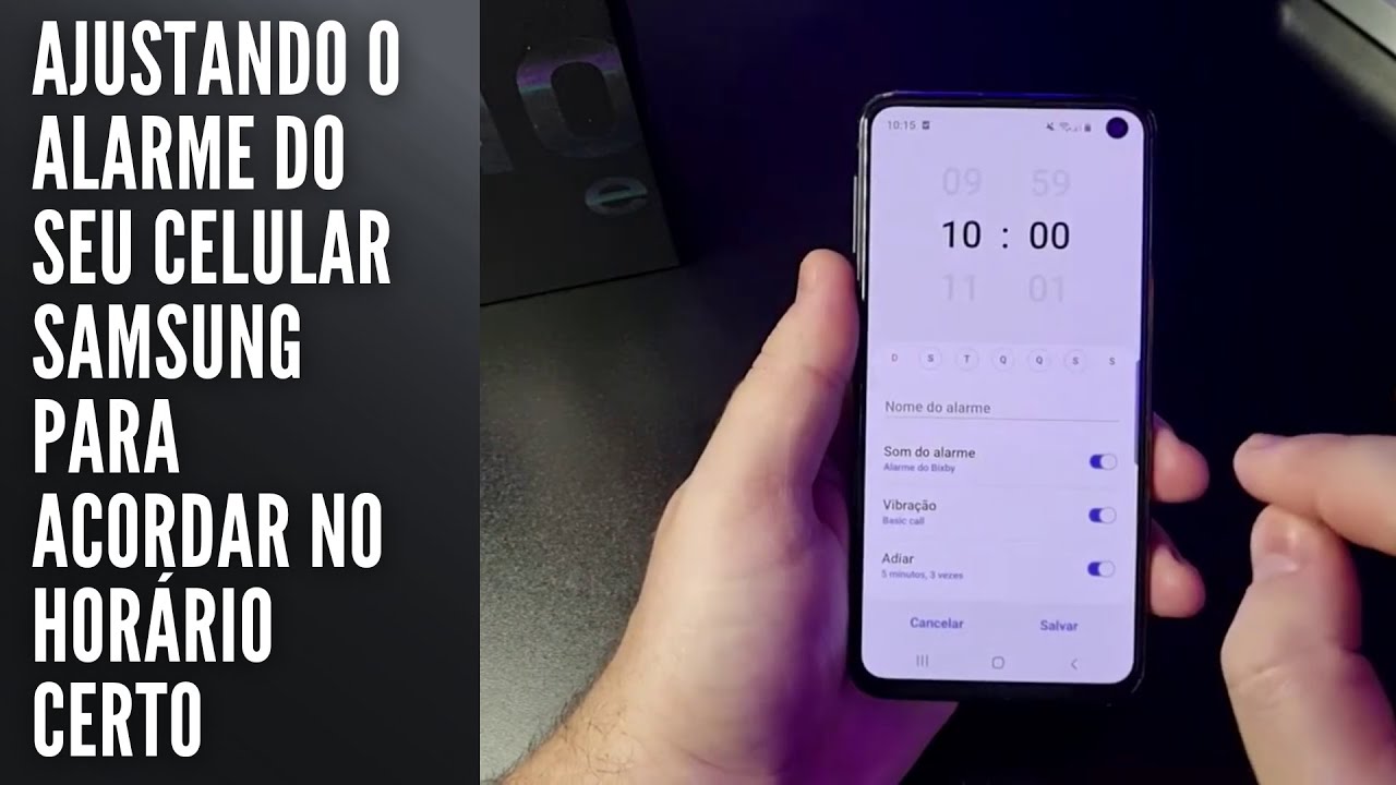 Ajustando o alarme do seu celular Samsung para acordar no horário certo