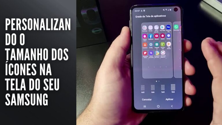 Personalizando o tamanho dos ícones na tela do seu Samsung