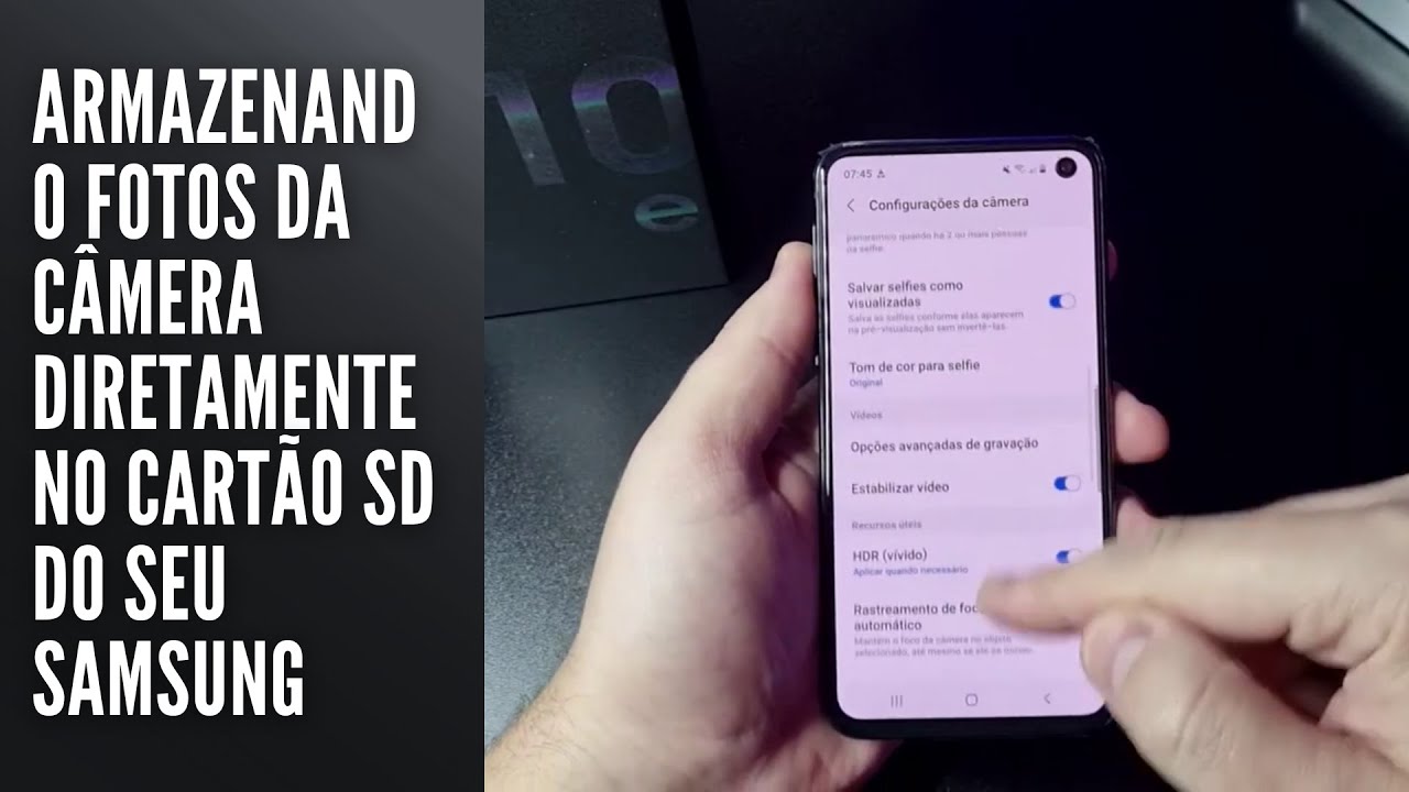 Armazenando fotos da câmera diretamente no cartão SD do seu Samsung