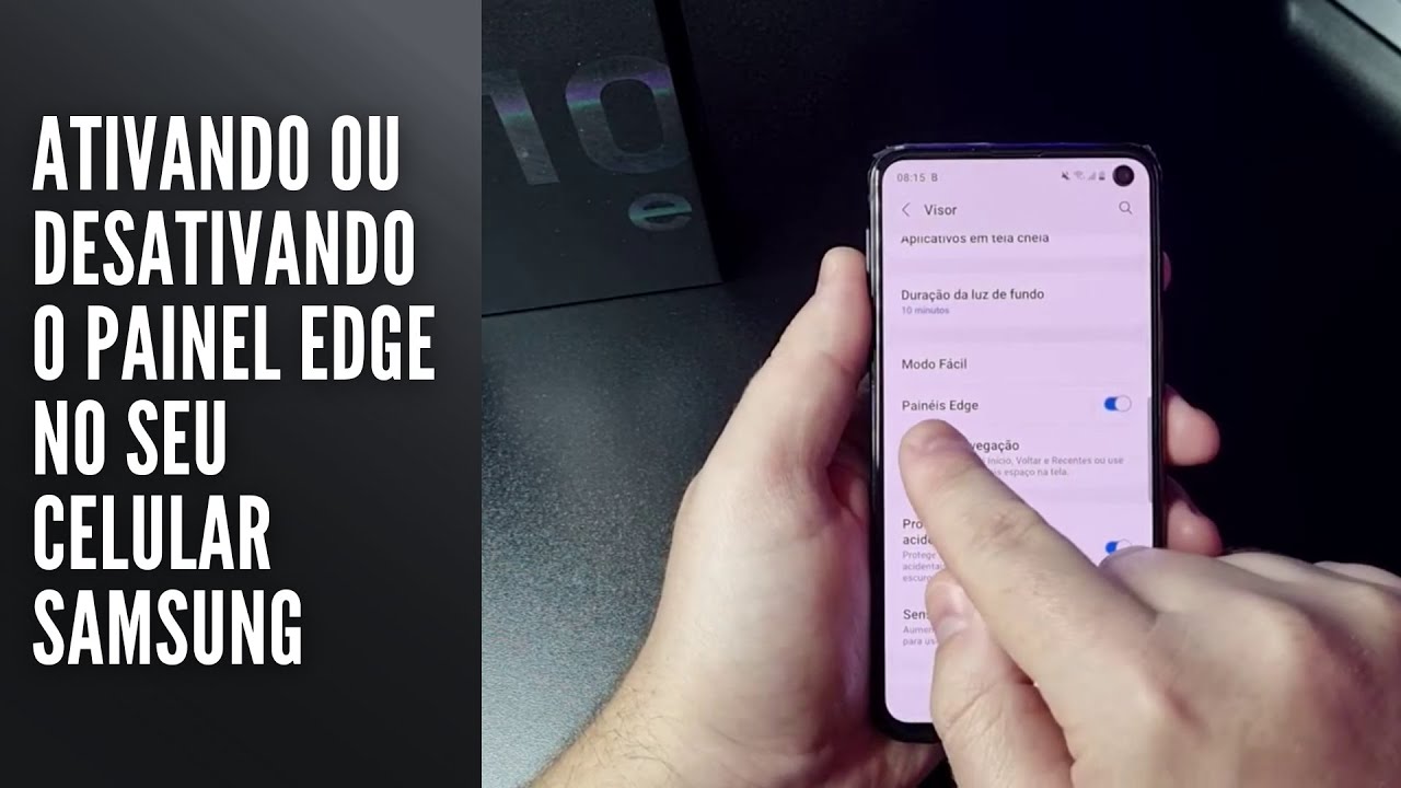 Ativando ou desativando o painel Edge no seu celular Samsung