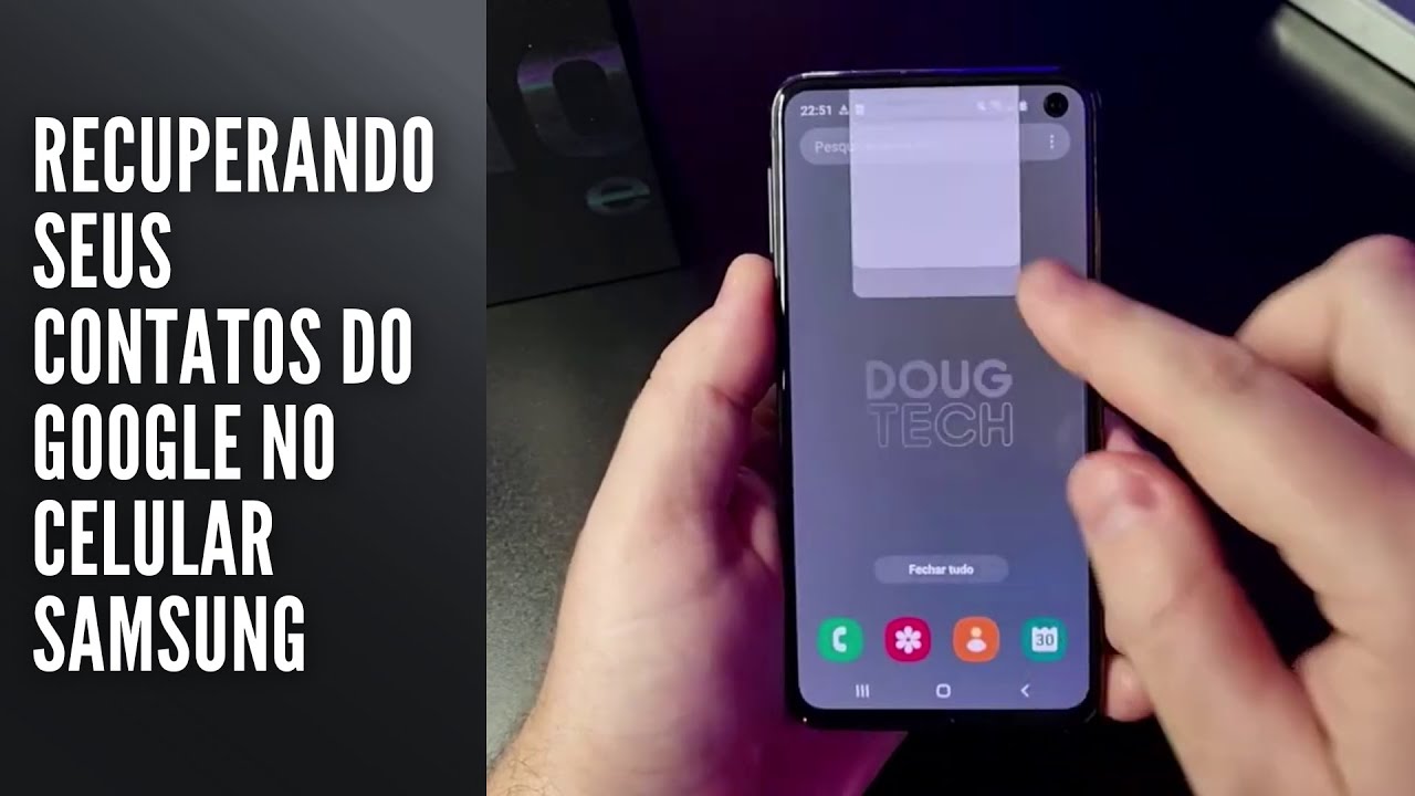 Recuperando seus contatos do Google no celular Samsung