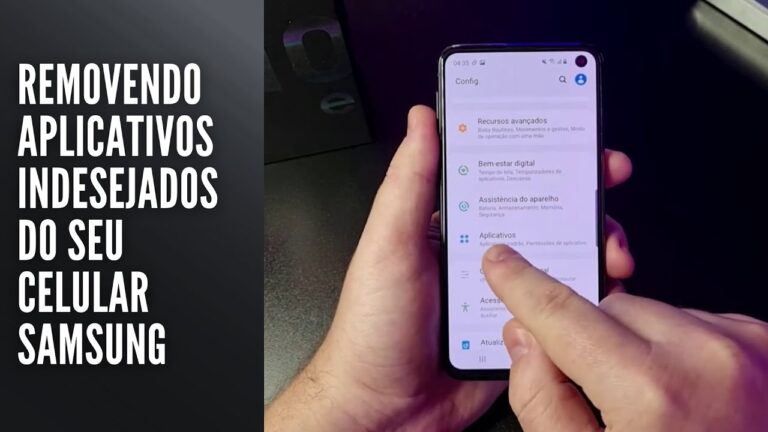 Removendo aplicativos indesejados do seu celular Samsung