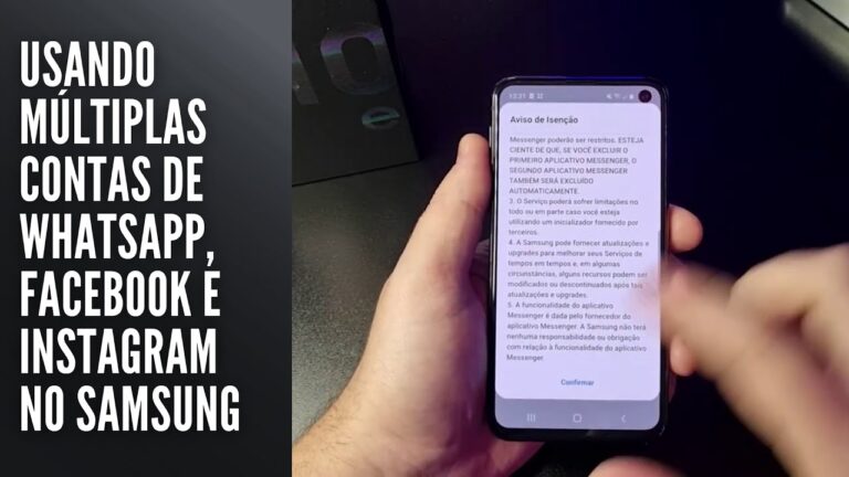 Usando múltiplas contas de WhatsApp, Facebook e Instagram no Samsung