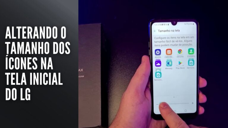 Alterando o tamanho dos ícones na tela inicial do LG