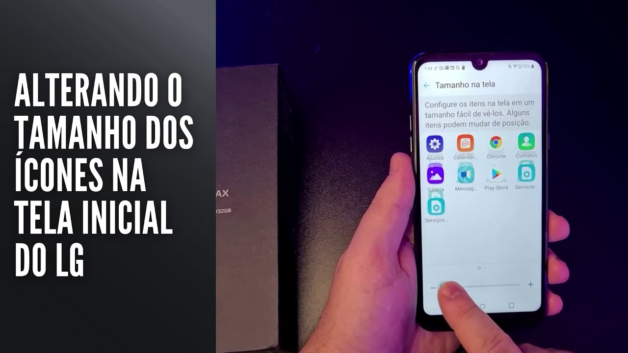 Alterando o tamanho dos ícones na tela inicial do LG