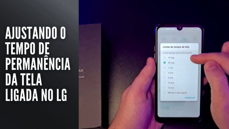 Ajustando o tempo de permanência da tela ligada no LG