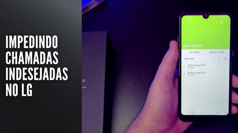 Impedindo chamadas indesejadas no LG