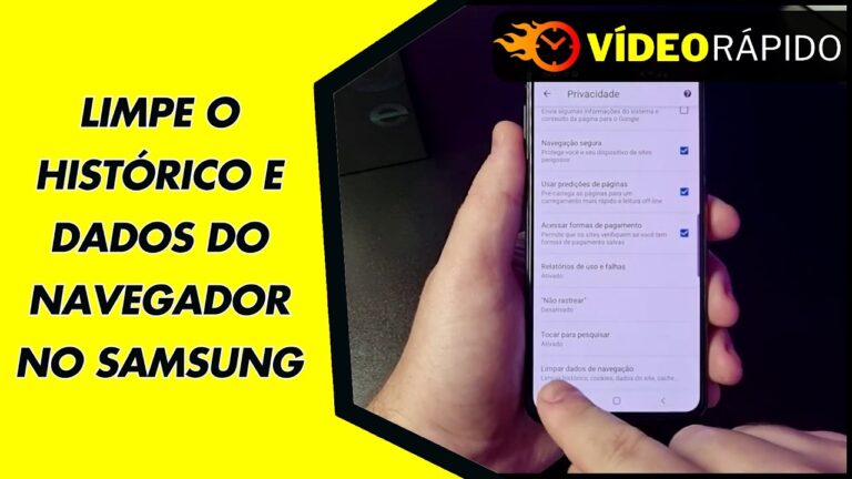 LIMPE O HISTÓRICO E DADOS DO NAVEGADOR NO SAMSUNG