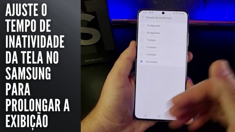 Ajuste o tempo de inatividade da tela no Samsung para prolongar a Tela Ligada