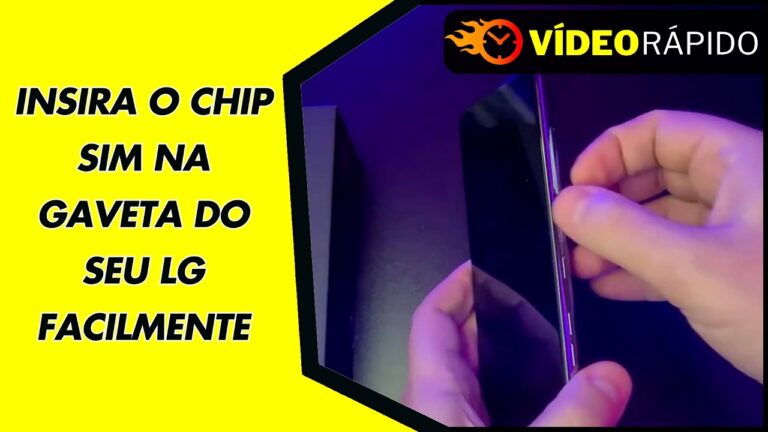 INSIRA O CHIP SIM NA GAVETA DO SEU LG FACILMENTE