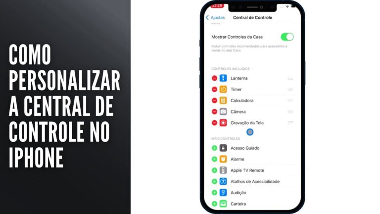 Como Personalizar a Central de Controle no iPhone