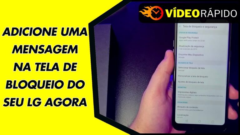 ADICIONE UMA MENSAGEM NA TELA DE BLOQUEIO DO SEU LG AGORA