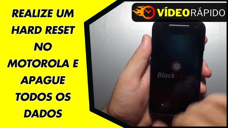 REALIZE UM HARD RESET NO MOTOROLA E APAGUE TODOS OS DADOS