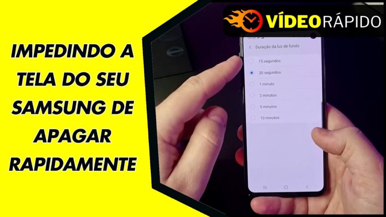 IMPEDINDO A TELA DO SEU SAMSUNG DE APAGAR RAPIDAMENTE