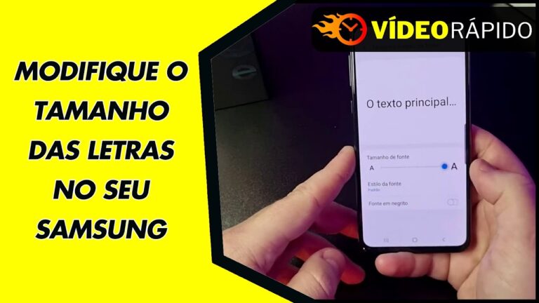 MODIFIQUE O TAMANHO DAS LETRAS NO SEU SAMSUNG