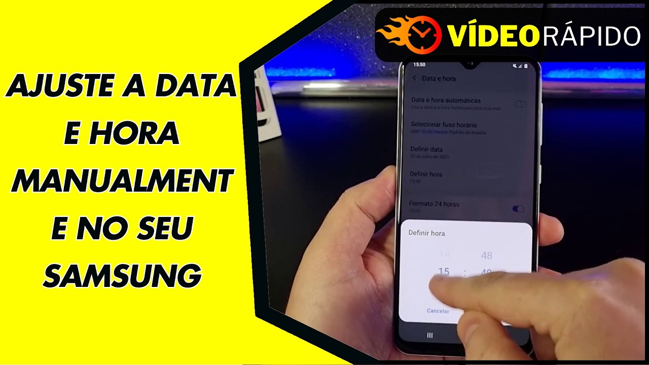 AJUSTE A DATA E HORA MANUALMENTE NO SEU SAMSUNG