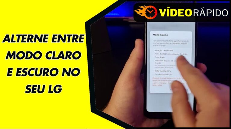 ALTERNE ENTRE MODO CLARO E ESCURO NO SEU LG