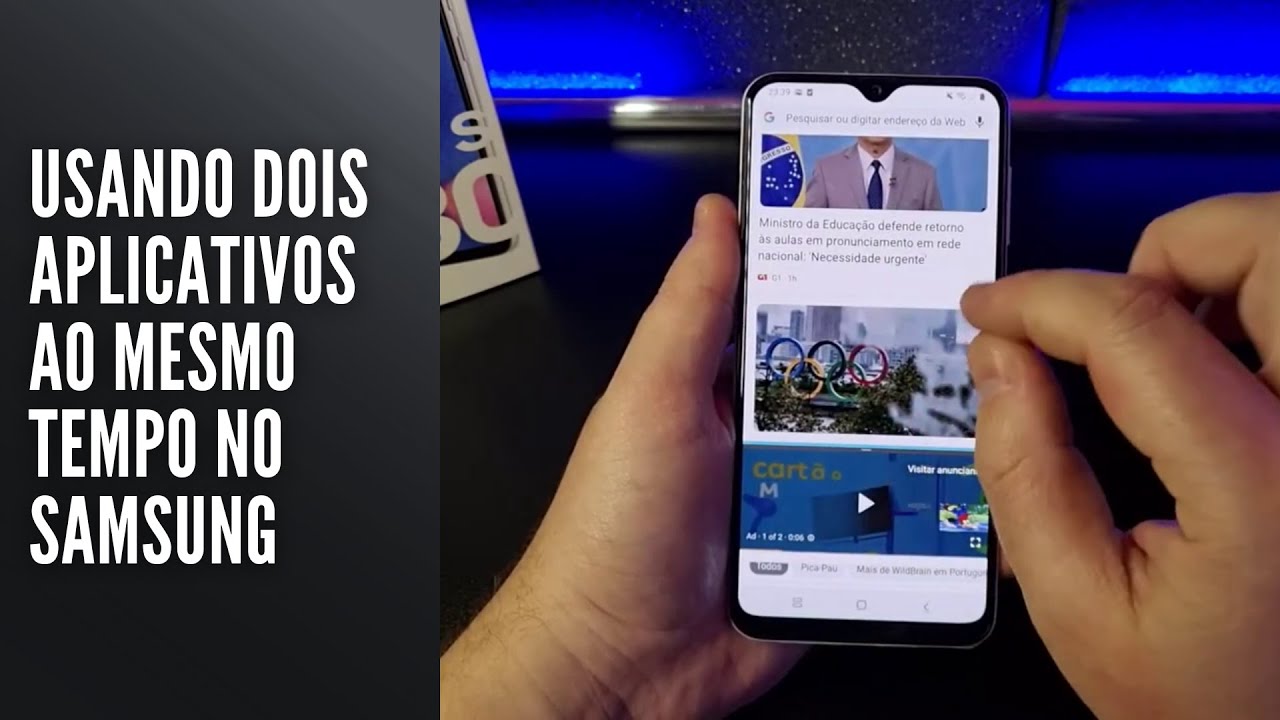 Usando dois aplicativos ao mesmo tempo no Samsung