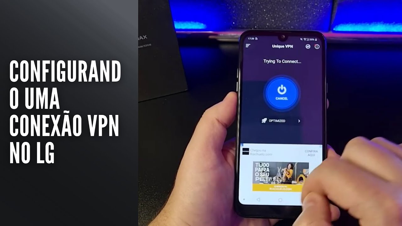 Configurando uma conexão VPN no LG