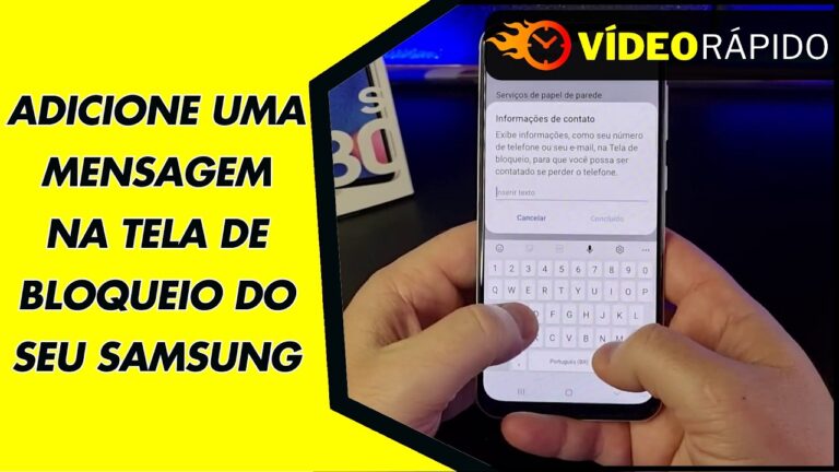 ADICIONE UMA MENSAGEM NA TELA DE BLOQUEIO DO SEU SAMSUNG