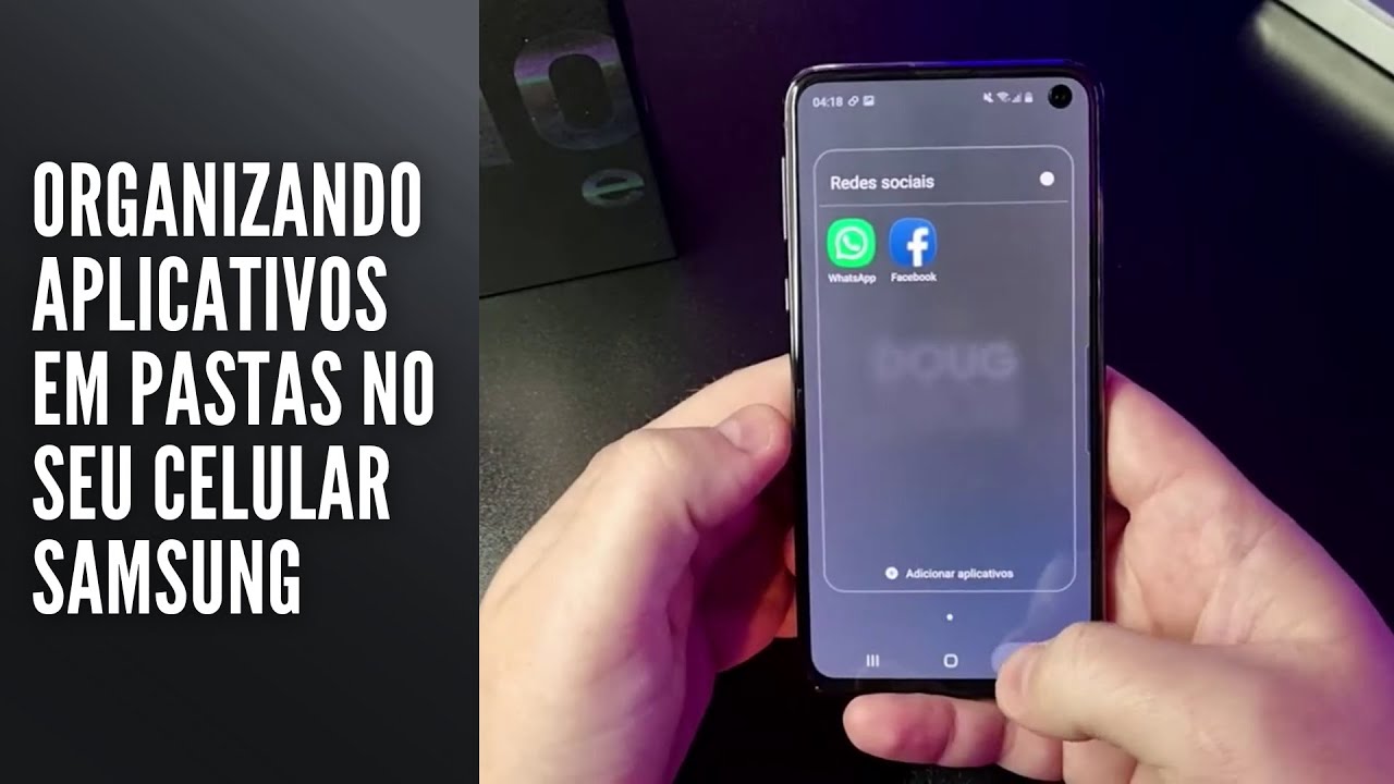 Organizando aplicativos em pastas no seu celular Samsung