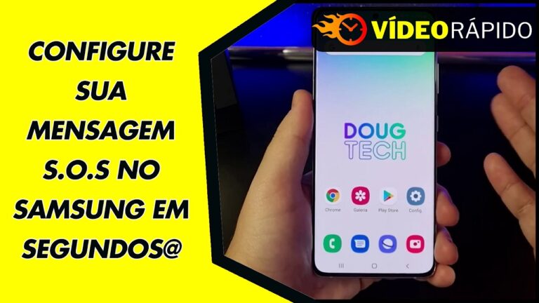 CONFIGURE SUA MENSAGEM S O S NO SAMSUNG EM SEGUNDOS