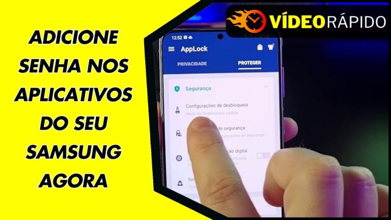 ADICIONE SENHA NOS APLICATIVOS DO SEU SAMSUNG AGORA
