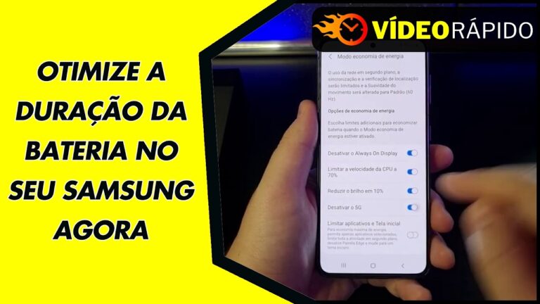 OTIMIZE A DURAÇÃO DA BATERIA NO SEU SAMSUNG AGORA