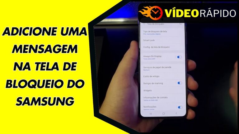 ADICIONE UMA MENSAGEM NA TELA DE BLOQUEIO DO SAMSUNG