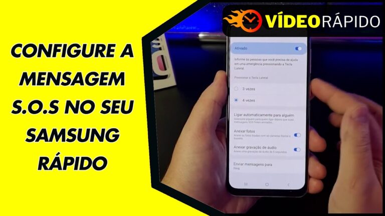 CONFIGURE A MENSAGEM S O S NO SEU SAMSUNG RÁPIDO