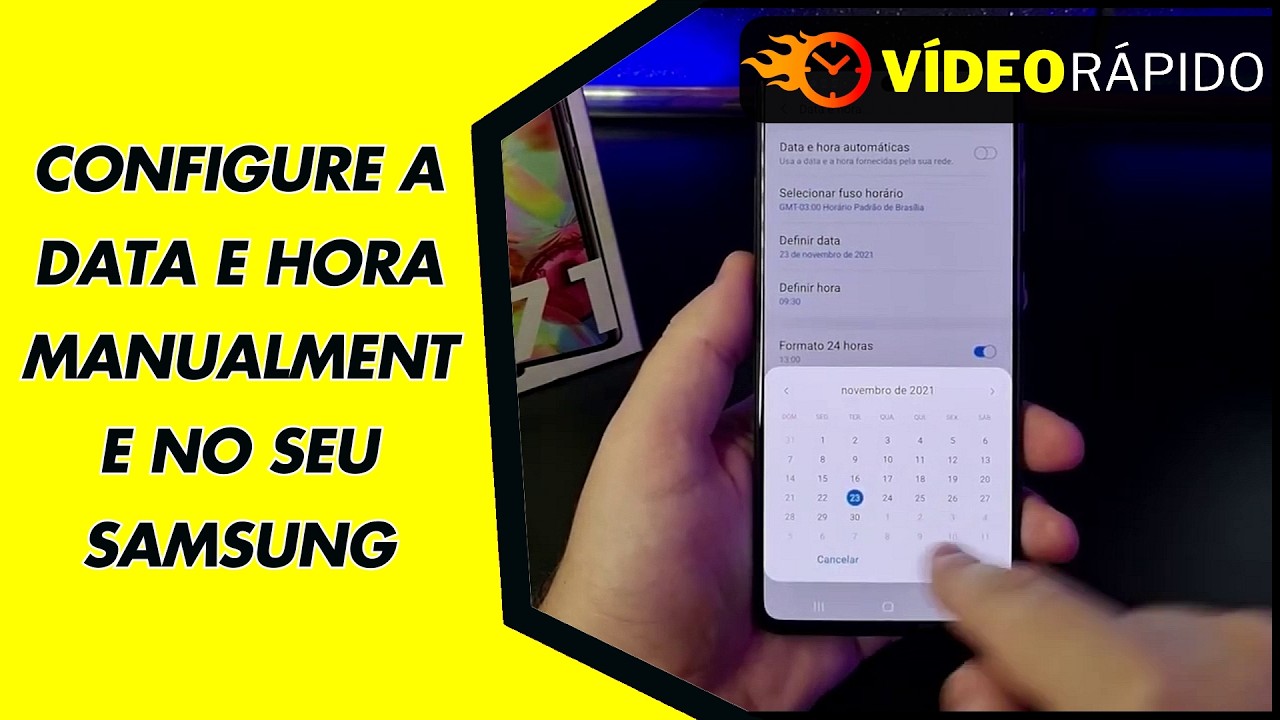 CONFIGURE A DATA E HORA MANUALMENTE NO SEU SAMSUNG