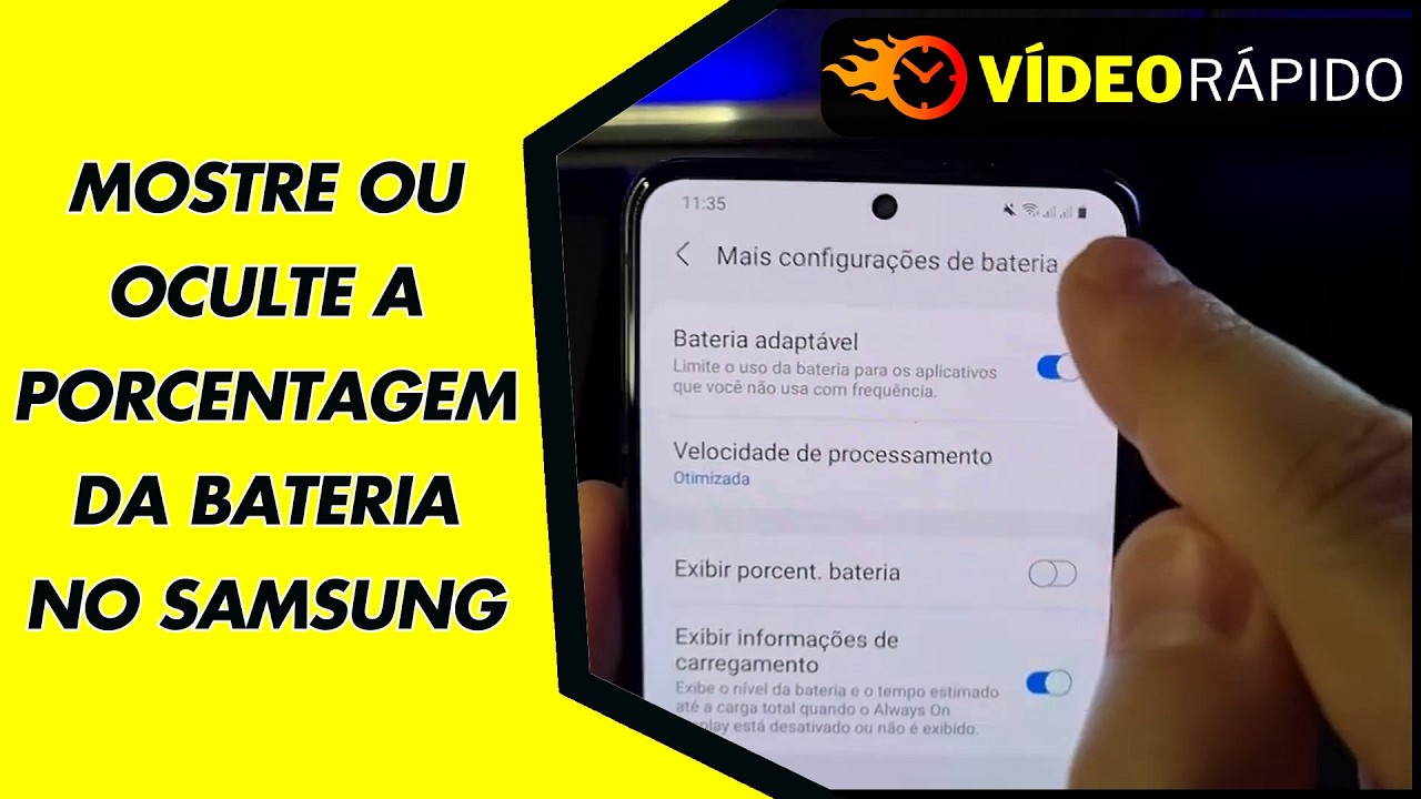 MOSTRE OU OCULTE A PORCENTAGEM DA BATERIA NO SAMSUNG