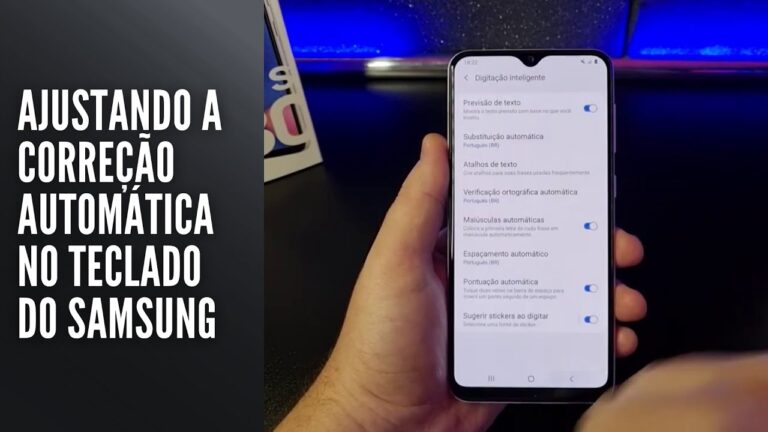 Ajustando a correção automática no teclado do Samsung