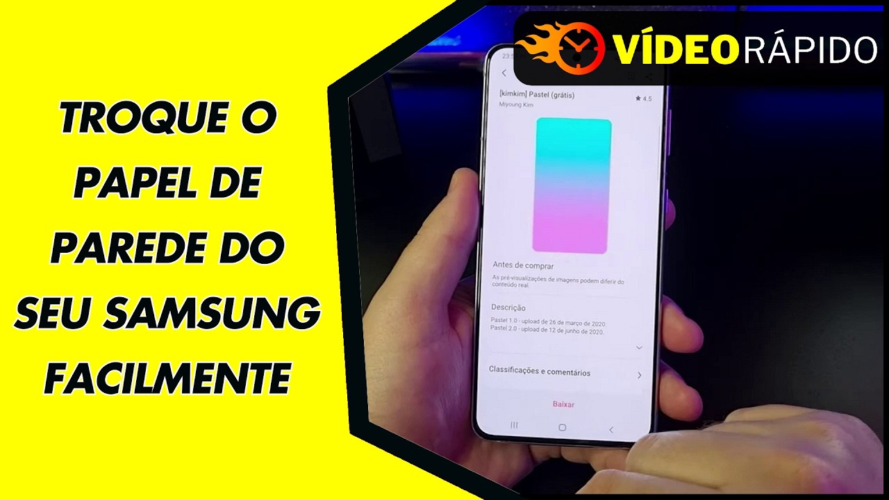 TROQUE O PAPEL DE PAREDE DO SEU SAMSUNG FACILMENTE