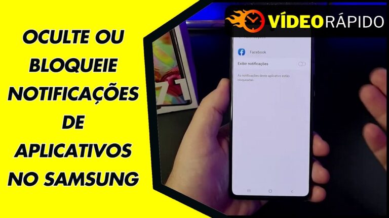 OCULTE OU BLOQUEIE NOTIFICAÇÕES DE APLICATIVOS NO SAMSUNG