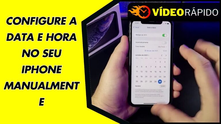 CONFIGURE A DATA E HORA NO SEU IPHONE MANUALMENTE